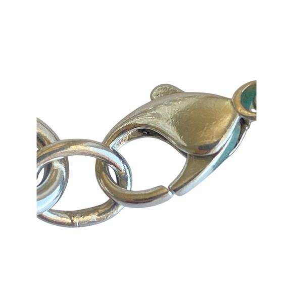 Tiffany & Co Round Tag Sliver Charm Bracelet 6.5 - Picture 6 of 11